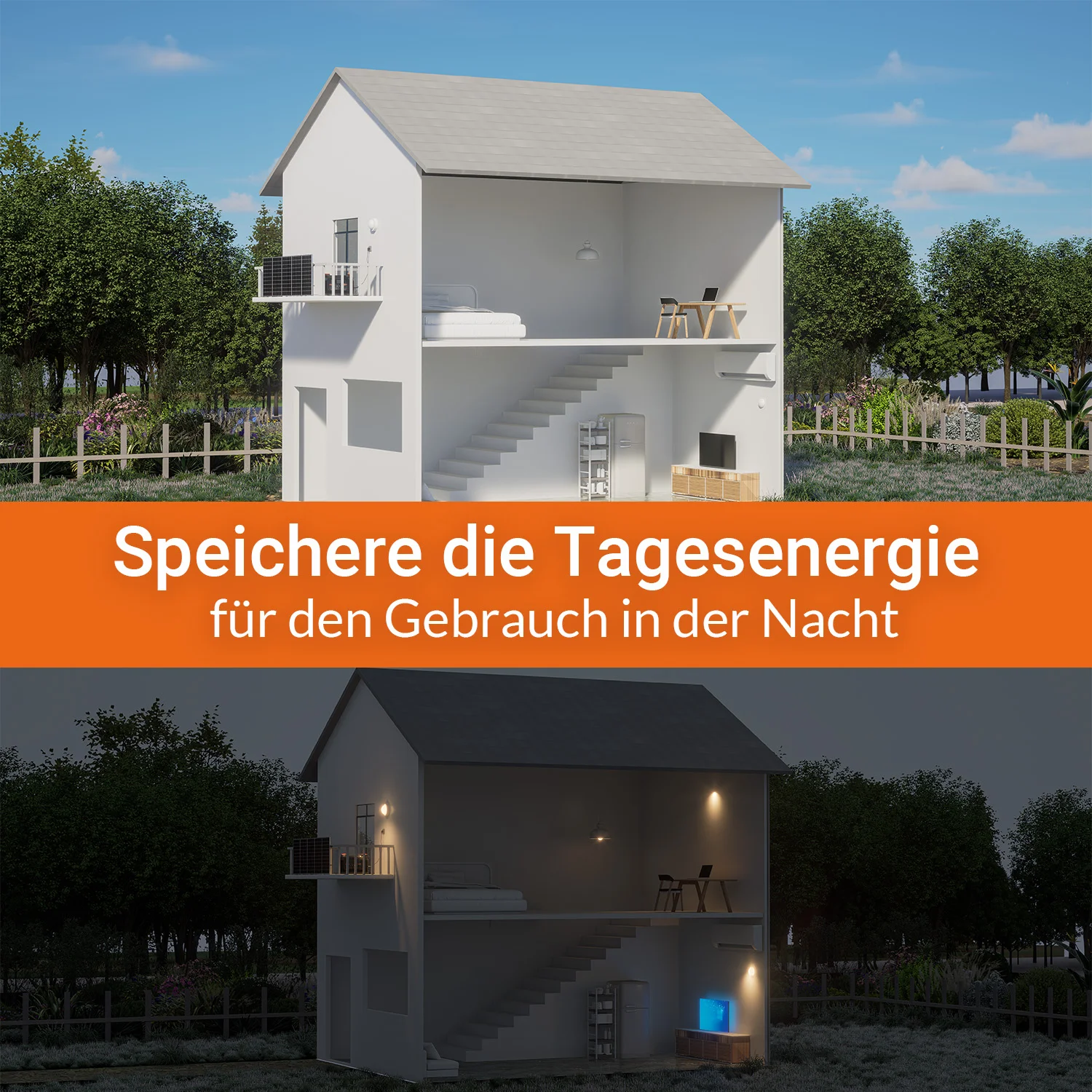 Tagesenergie für die Nacht speichern