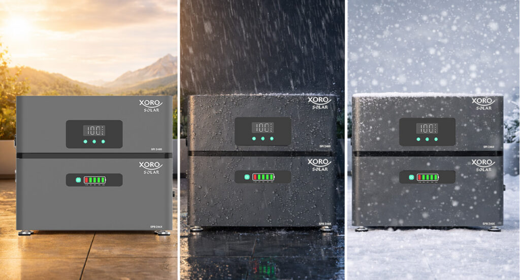 XORO SOLAR ATLAS Batteriespeicher mit IP65-Schutz für Innenräume und geschützte Außenbereiche