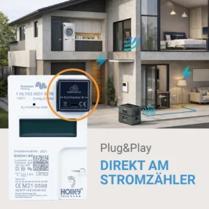 everHome EcoTracker IR am digitalen Stromzähler zur Erfassung von Stromverbrauch und Einspeisung im Haushalt