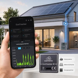 EcoTracker IR für Solaranlage, Balkonkraftwerk und Energiespeicher mit App-Anzeige der Energiedaten