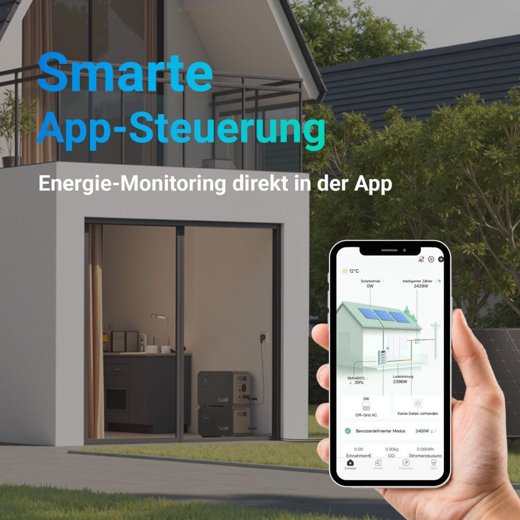 LLWEI App zur Überwachung der BM1600-2 Powerstation und des Energieflusses