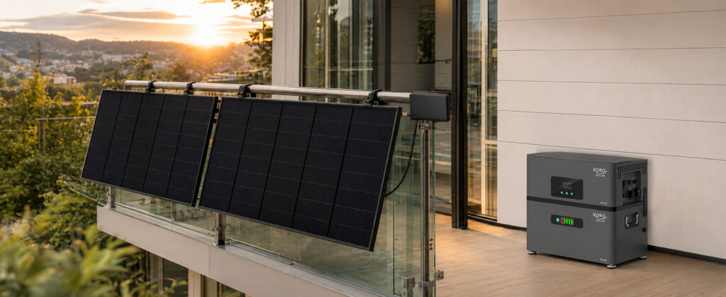 XORO ATLAS PLUS Energiespeicher mit Solarmodulen und bis zu 2.400 W Leistung