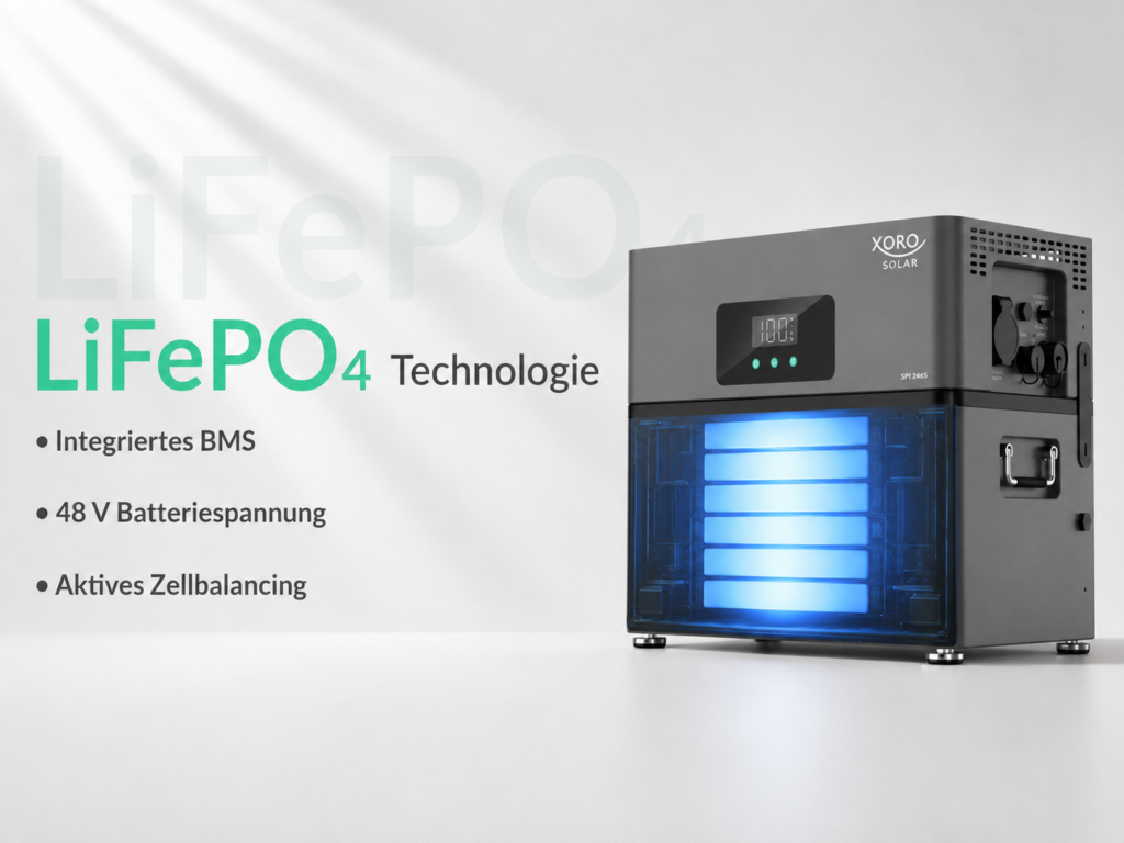 XORO ATLAS PLUS SPB 246X Batteriemodul mit LiFePO4-Technologie, BMS und aktivem Zellbalancing